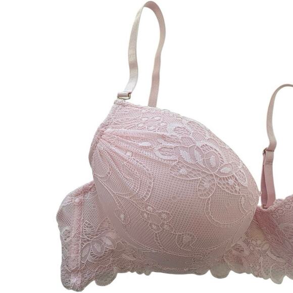 New Jessica Simpson Light Pink Lace Bra 38C - Picture 3 of 4